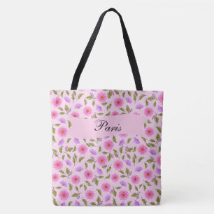 Bolsa Tote Pink Lavender Lacy Daisy