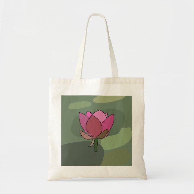 Bolsa Tote Pink Lotus Flower (Frente)