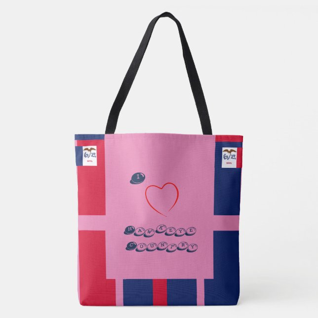 Bolsa Tote Pink Love Hawkeye Country (Frente)