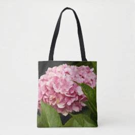 Bolsa Tote Pink Mophead Hydrangea Floral