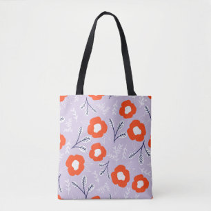 Bolsa Tote Pink Pastel Botânico: Padrão Floral