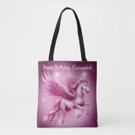 Bolsa Tote Pink Pegasus "Happy Birthday"