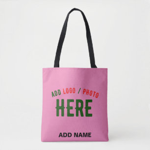 BOLSA TOTE PINK PERSONALIZÁVEL MODERNO VERIFICADO COM MARCA