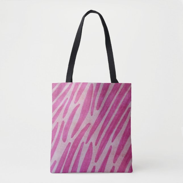 Bolsa Tote Pink zebra stripes (Frente)