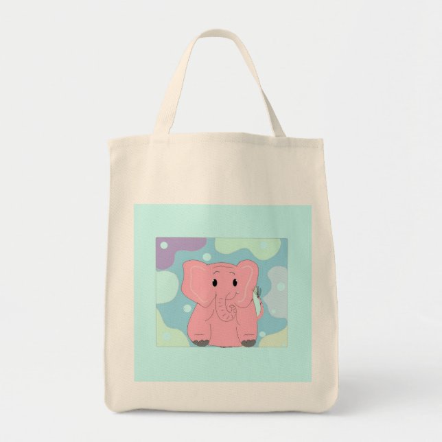 Bolsa Tote Pinky, o Elefante (Frente)
