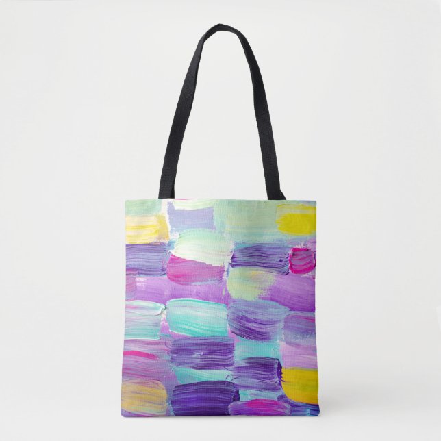 Bolsa Tote Pintado com abstrato criativo, wallpap (Frente)