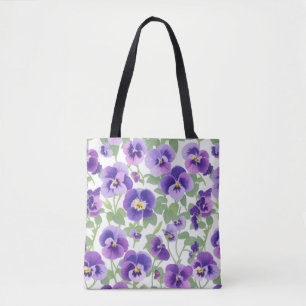 Bolsa Tote Pintas Púrpuras Gráficas de Pastel