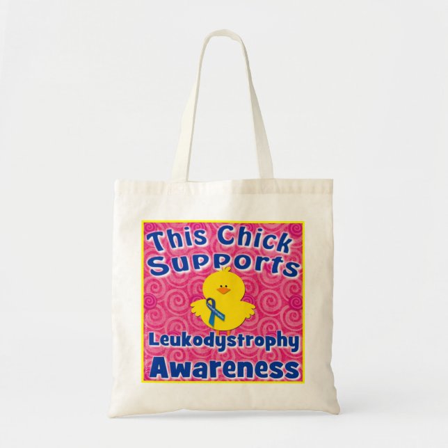 Bolsa Tote Pintinho da consciência de Leukodystrophy (Frente)