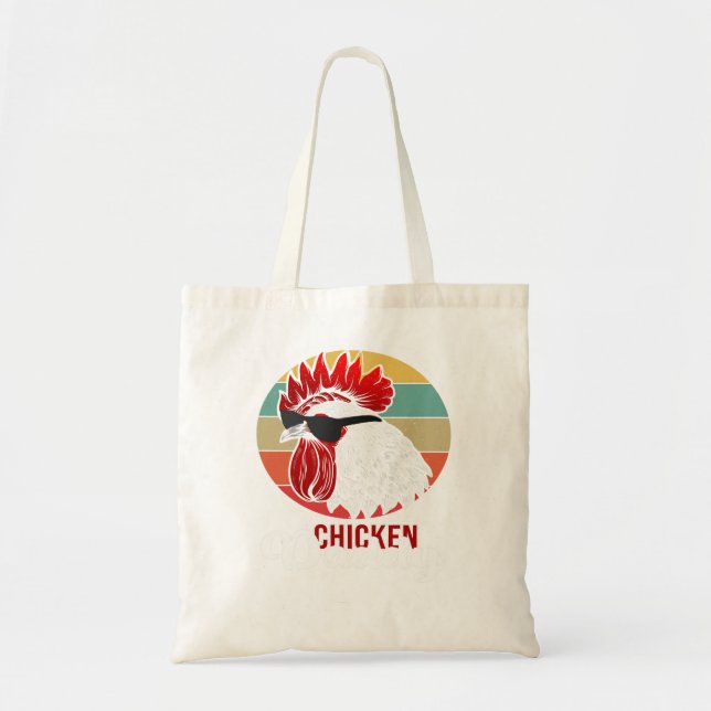 Bolsa Tote Pintinho de frango Galinhas Pai de frango com vinh (Frente)