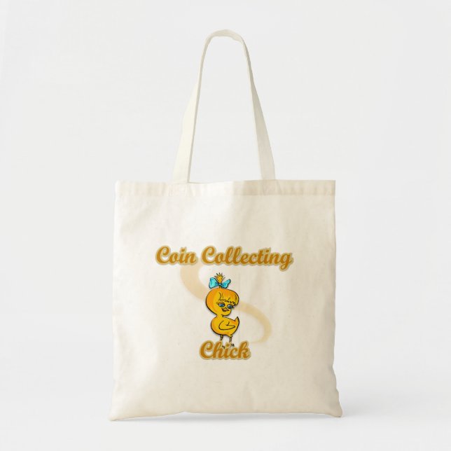Bolsa Tote Pintinho de Recolha de Moedas (Frente)