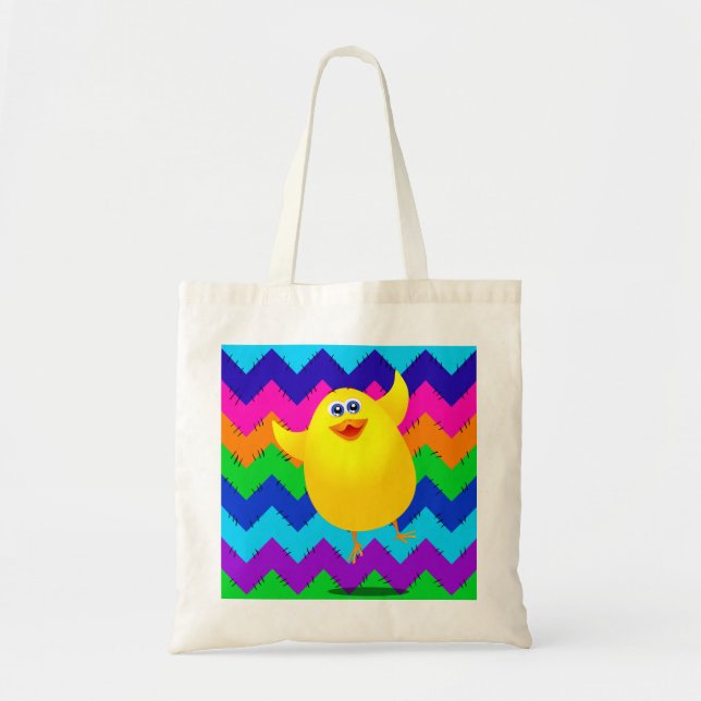 Bolsa Tote Pintinho engraçado, saco (Frente)