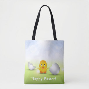 Bolsa Tote Pintinho pequeno bonito do bebê do felz pascoa