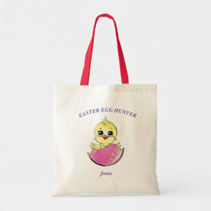 Bolsa Tote Pintinho personalizado de caça de ovos de Pintinho