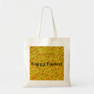 Bolsa Tote Pintinhos amarelos alegres "Felz pascoa" Tote Bag
