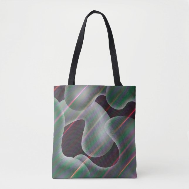 Bolsa Tote Pintor de abstrato líquido de mercúrio prateado mo (Frente)