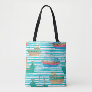 Bolsa Tote Pintor de aquarelas com um padrão sem costura com
