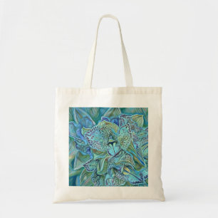 Bolsa Tote Pintor de orquídeas púrpura azul