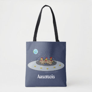 Bolsa Tote Pintos engraçados na ilustração de desenhos ani