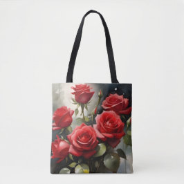 Bolsa Tote pintura a aquarela bonito do rosa vermelha