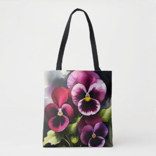 Bolsa Tote pintura a aquarela bonito maroon daek vermelha pan