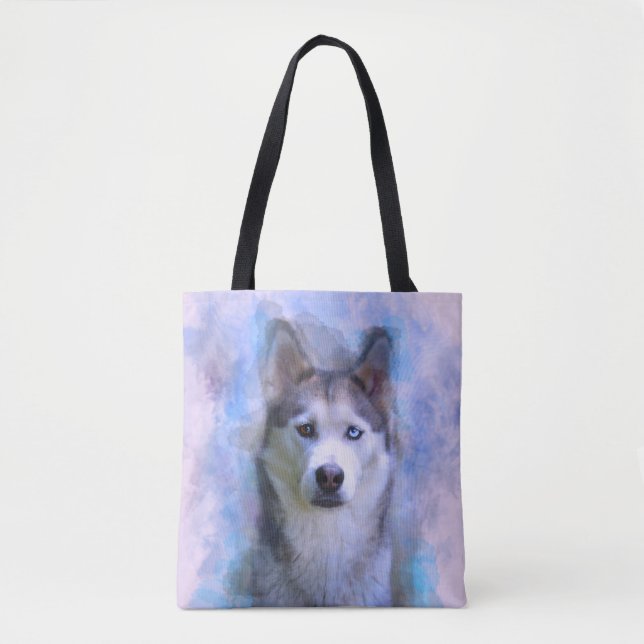 Bolsa Tote Pintura a cores de água salgada siberiana (Frente)