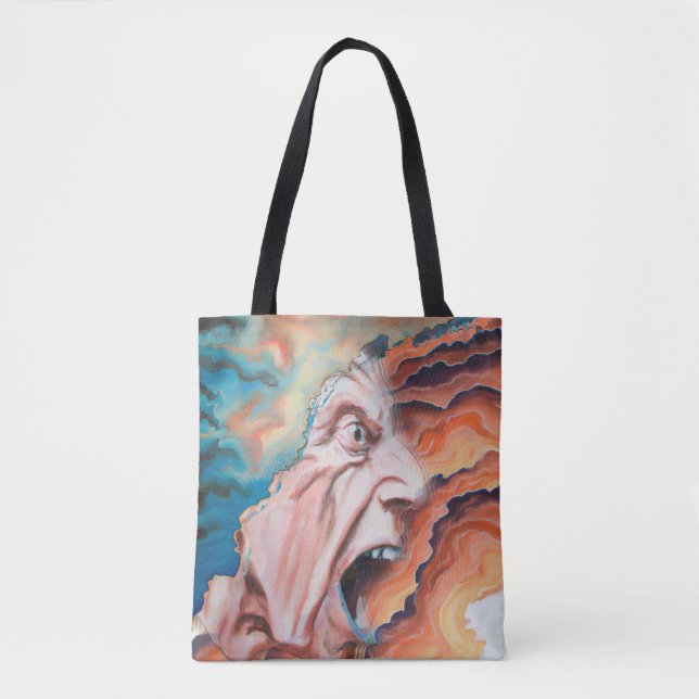 Bolsa Tote Pintura a óleo de ondas de pânico (Frente)