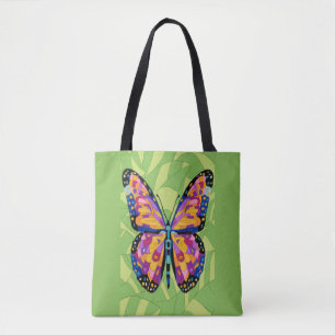 Bolsa Tote Pintura abstrata de borboleta