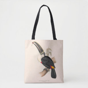 Bolsa Tote Pintura Antiquada de Pássaros Toucanos