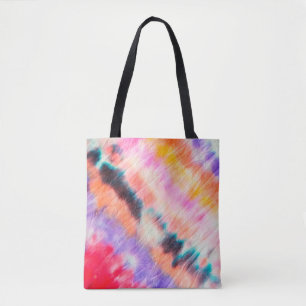 Bolsa Tote Pintura Azul Suja. Tie Dye Texture. Roxo B