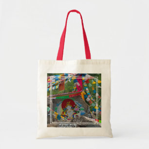 Bolsa Tote Pintura Budista em Rochas