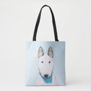 Bolsa Tote Pintura Bull Terrier - Arte Cachorro Original Boni