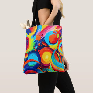 Bolsa Tote Pintura Colorida Caos Cósmico