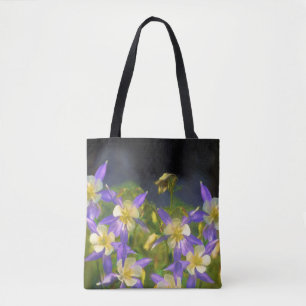 Bolsa Tote Pintura Columbina Azul do Colorado - Arte Original