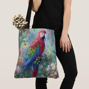Bolsa Tote Pintura da Impressionância Floral da Selva de Páss