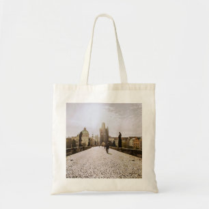 Bolsa Tote Pintura da ponte de Charles em Praga no nascer do