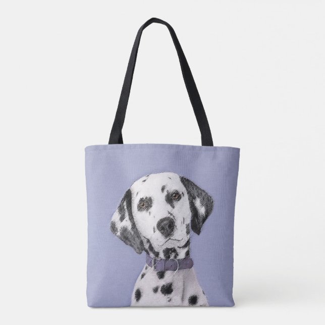 Bolsa Tote Pintura Dalmácia - Arte Cachorro Original (Verso)