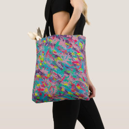 Bolsa Tote Pintura de Abstrato estética arco-íris