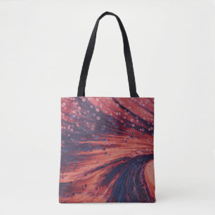 Bolsa Tote Pintura de abstrato vermelho e preto