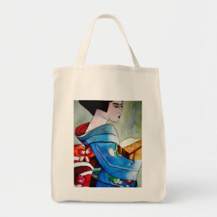 Bolsa Tote Pintura de aquarela original em Geisha