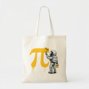 Bolsa Tote Pintura de astronauta legal símbolo Pi Dia do Pi
