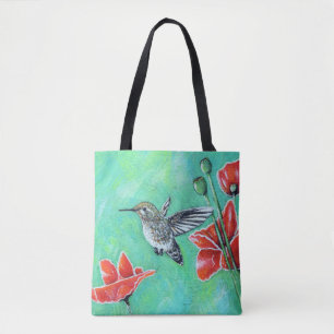 Bolsa Tote Pintura de aves e papagaios