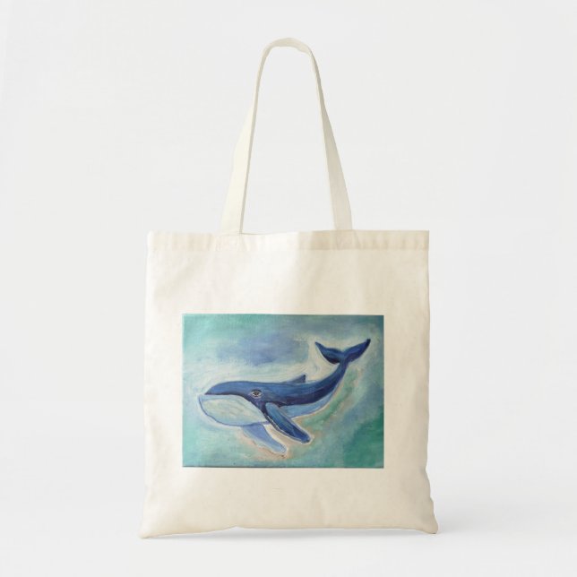 Bolsa Tote Pintura de Baleia  (Frente)