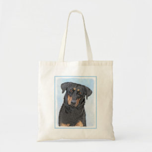 Bolsa Tote Pintura de Beauceron - Arte de Cão Original Bonit