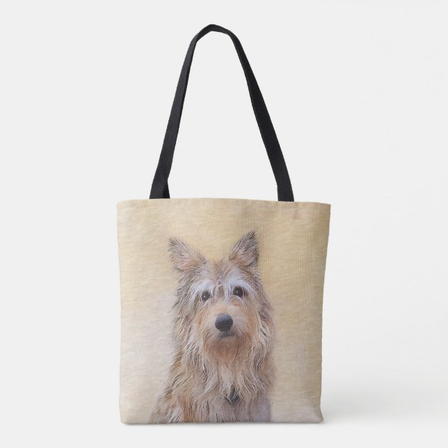 Bolsa Tote Pintura de Berger Picard - Arte de Cachorro Origin (Verso)