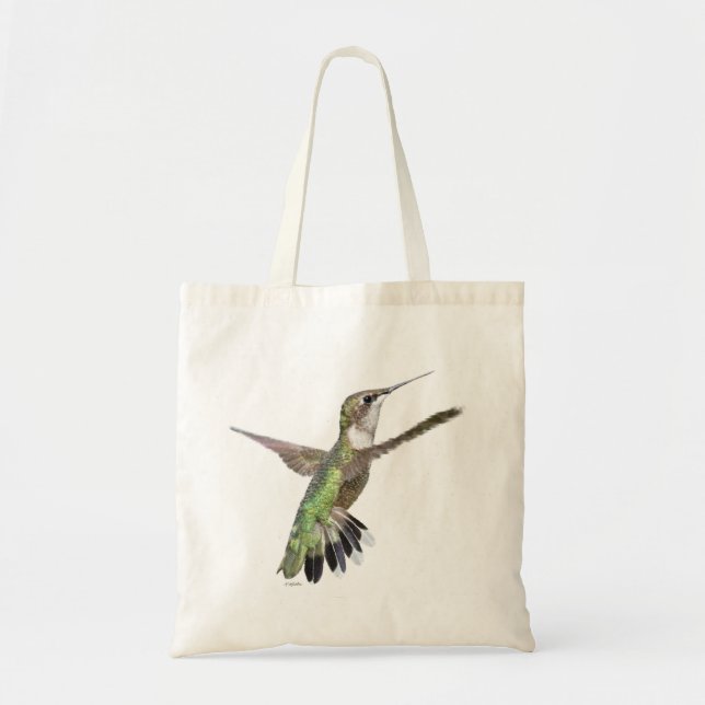 Bolsa Tote Pintura de Berylline Hummingbird (Frente)