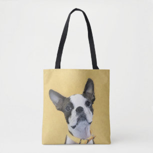 Bolsa Tote Pintura de Boston Terrier - Arte de Cachorro Origi