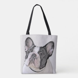 Bolsa Tote Pintura de Bulldog Francês (Brindle Pied) - Arte C