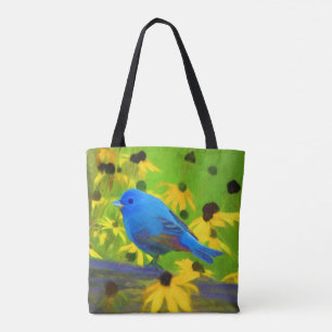 Bolsa Tote Pintura De Bundas Indigo - Arte Original Para Páss