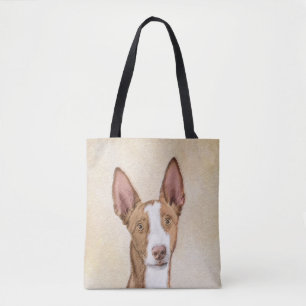 Bolsa Tote Pintura de Cachorro Ibizan - Arte Cachorra Origina