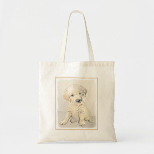 Bolsa Tote Pintura De Cachorro Para Retriever De Ouros - Arte